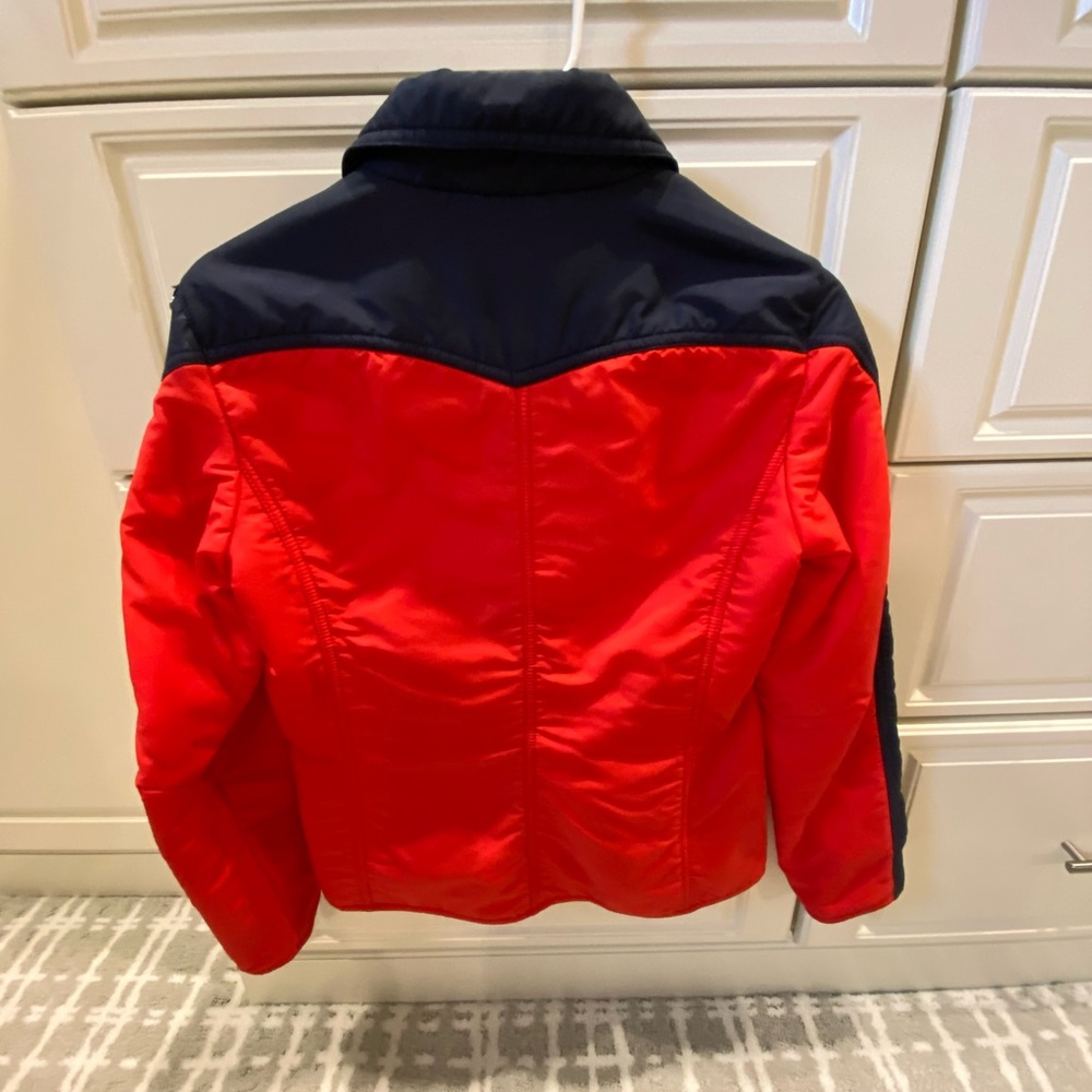 Bogner antigliss Red & Blue color block full zip ski jacket size S